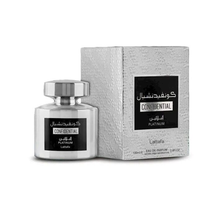 Lattafa Pefumes Confidential Platinum ətir suyu hamı üçün 100 ml onlayn sifariş edin