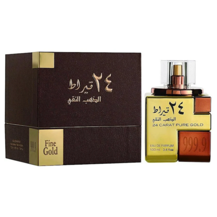 Lattafa Perfumes 24 Carat Pure Gold hər kəs üçün ətir suyu 100 ml Onlayn sifariş edin
