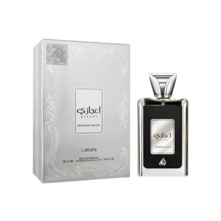 Lattafa Perfumes Ejaazi Intensive Silver ətir suyu hamı üçün 100 ml Onlayn sifariş verin