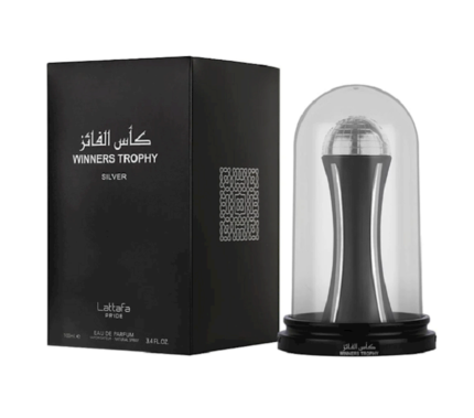 Lattafa Pride Winners Trophy Silver hər kəs üçün ətir suyu 100 ml Onlayn sifariş verin