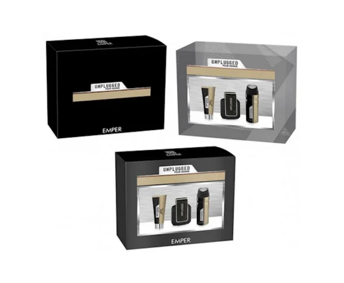 Emper Unplugged kişilər üçün ətir dəsti (tualet suyu 100 ml + dezodorant 200 ml + duş geli 100 ml)