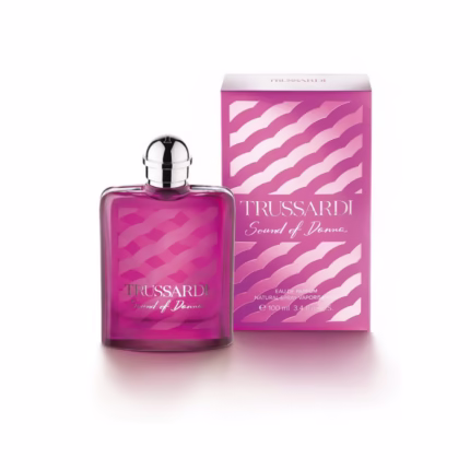 Trussardi Sound of Donna 100 ml qadın ətiri – orijinal qablaşdırmada, zərif və lüks flakon dizaynı