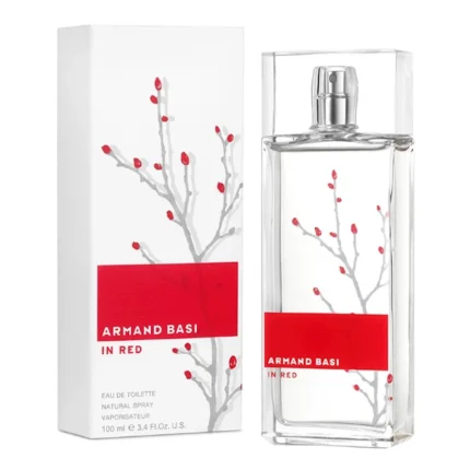 Armand Basi In Red qadın ətiri 100 ml flakonu – qırmızı şüşədə çiçək notlu təravətli parfum