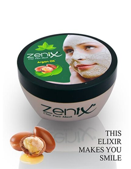 Zenix Arqan Yağlı Gil Maska ilə dərin dəri təmizliyi və parlaq dəri effekti