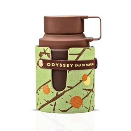 Armaf Odyssey Dubai Chocolat Exclusive Edition ətrinin tünd şokolad rəngli və püstə yaşılı çexollu orijinal flakonu